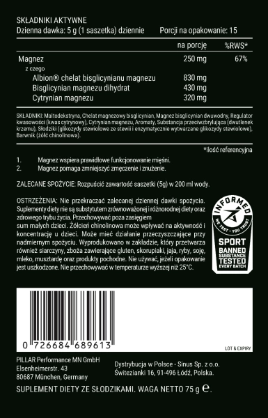 TRIPLE MAGNESIUM TRAVEL PACK - wysoko przyswajalny magnez (ananas-kokos)