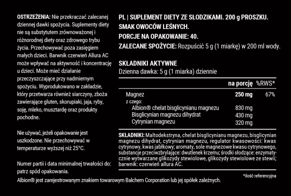 TRIPLE MAGNESIUM - magnez na kurcze (owoce leśne)